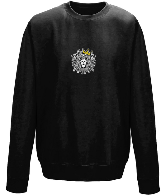 Löwecal Lion Front Print Crew Sweat Black