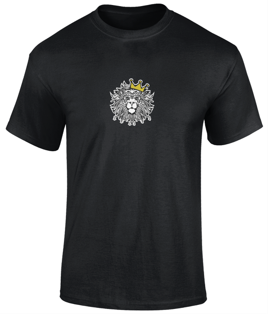 Löwecal Lion Front Print T-Shirt Black