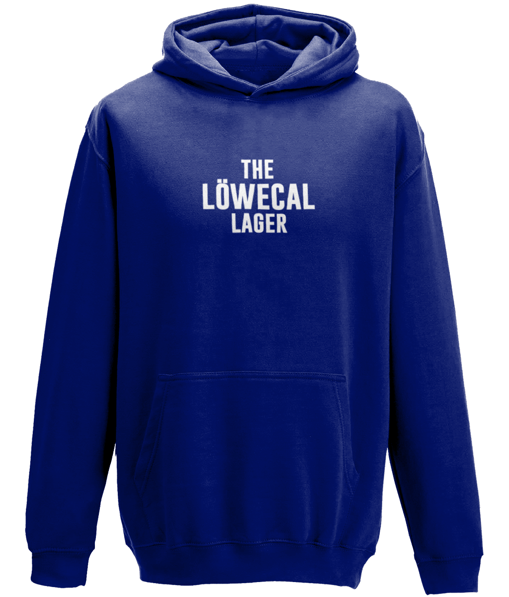 Löwecal Lager Text Print Hoodie Navy