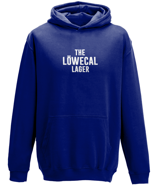Löwecal Lager Text Print Hoodie Navy