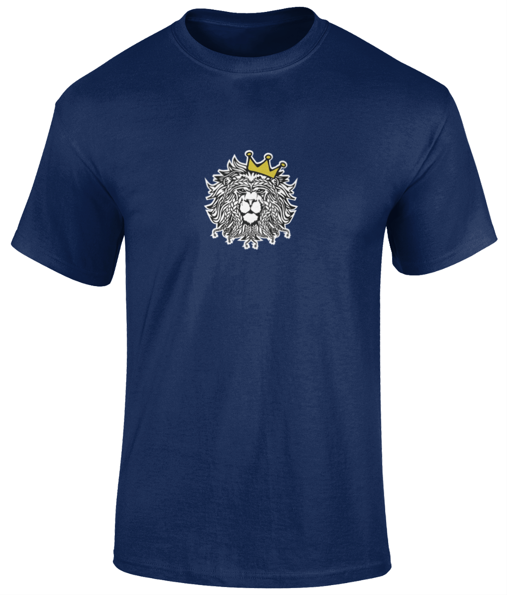 Löwecal Lion Front Print T-Shirt Navy